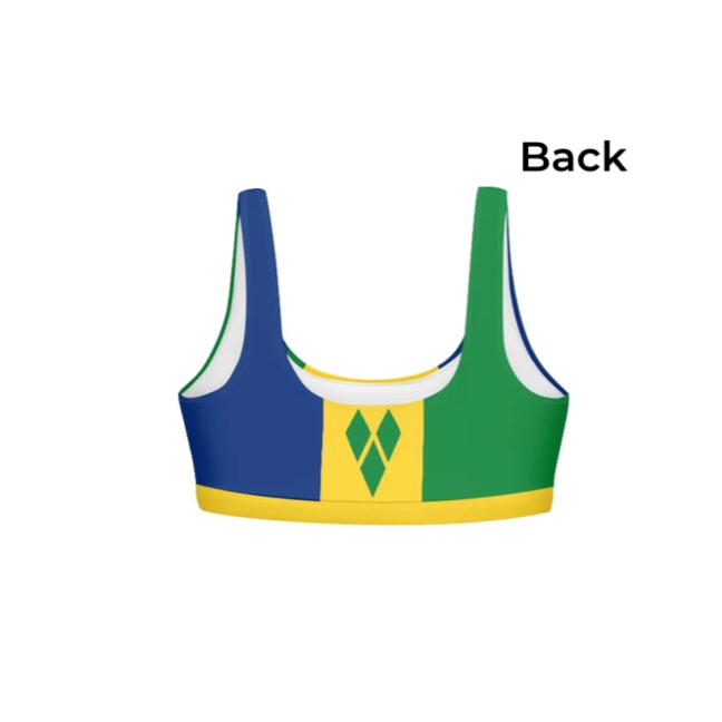 St Vincent & Grenadines Square Neck Bikini Top