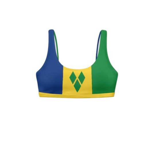 St Vincent & Grenadines Square Neck Bikini Top